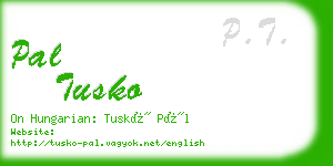 pal tusko business card